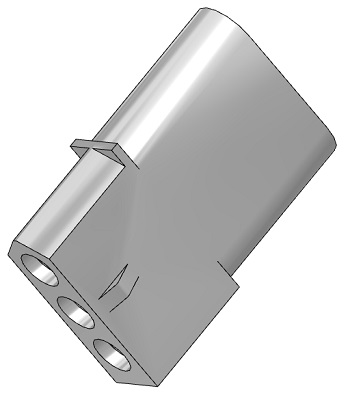 Connector, Receptacle, 3-Pin, 0.093"